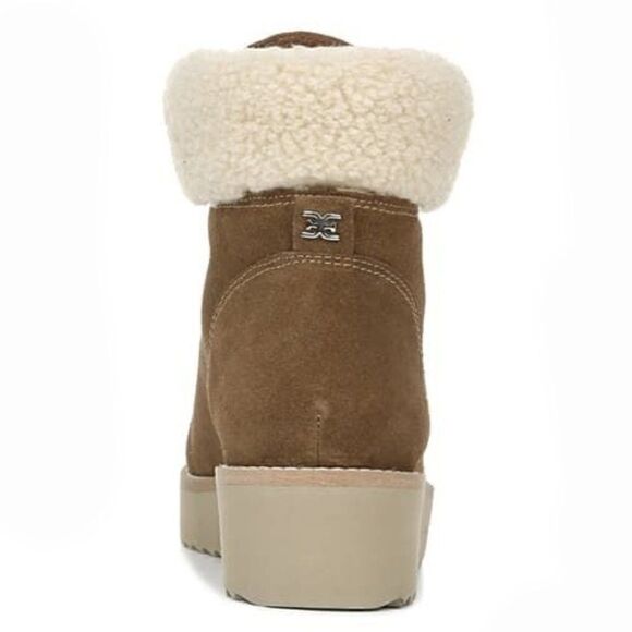 NIB SAM EDELMAN FRANC TOFFEE FAUX FUR BOOTS SZ 9.5 - Picture 2 of 7